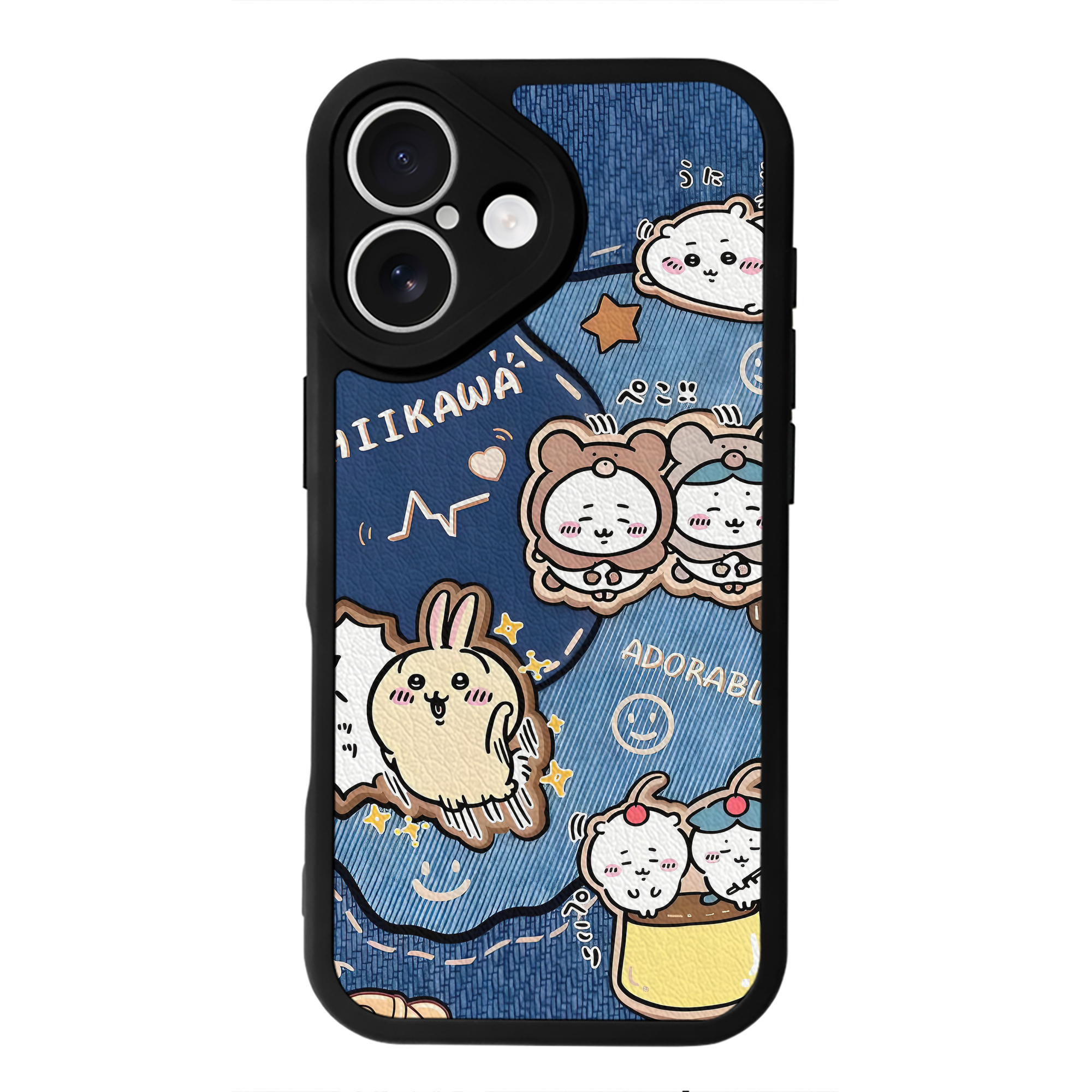 （画像用） ちいかわ Chii-kawa 【iPhone 16シリーズ対応】シリコンスマホケース（レザー調） 材質：シリコン